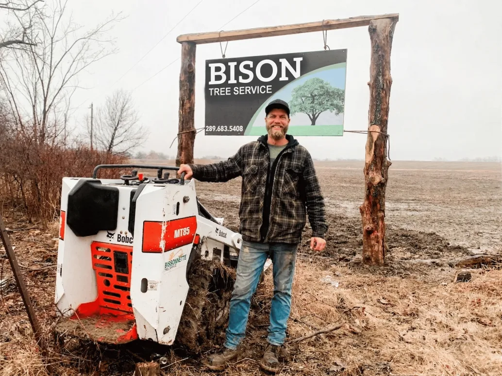 James Bissonnette, owner of Bison Tree Service